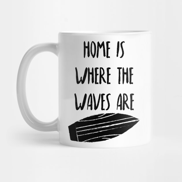 Home Is Where The Waves Are. Summer, Beach, Fun. by That Cheeky Tee